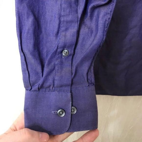 Calvin Klein Mens Purple Button Front Shirt - Picture 3 of 11